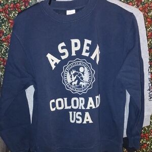 Zara Navy Blue Kids Sweater with Aspen Print